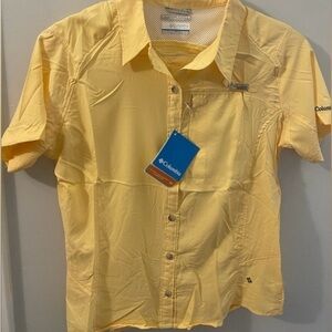 Columbia button down short sleeve top Omni shade protection size L/G